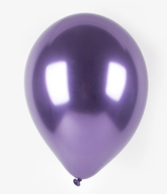 Ballon violet métallisé 25 cm