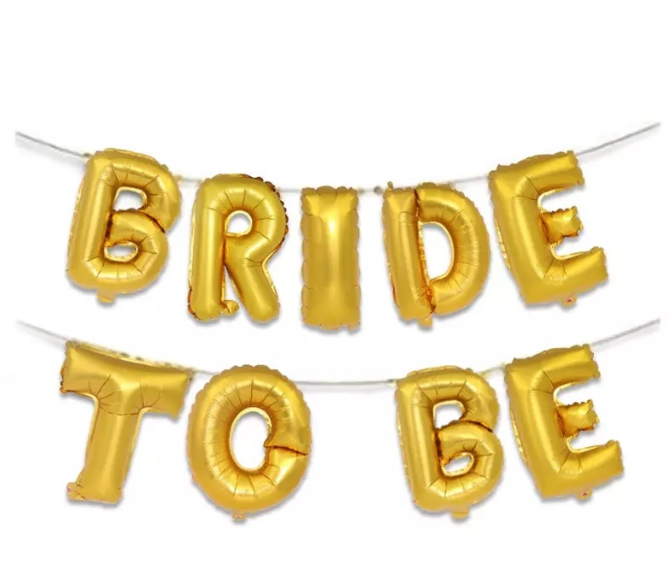 Banderole "Bride to be" doré