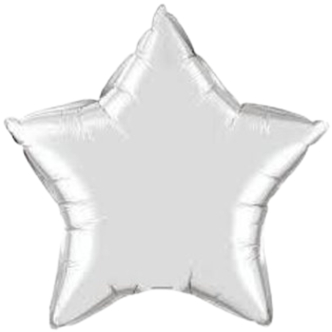 Ballon étoile argenté