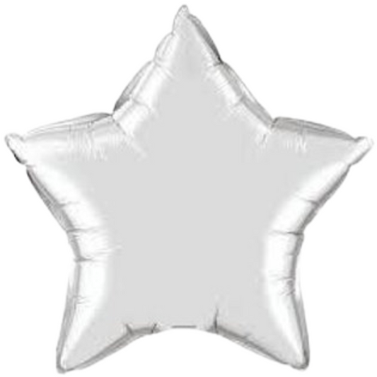 Ballon étoile argenté