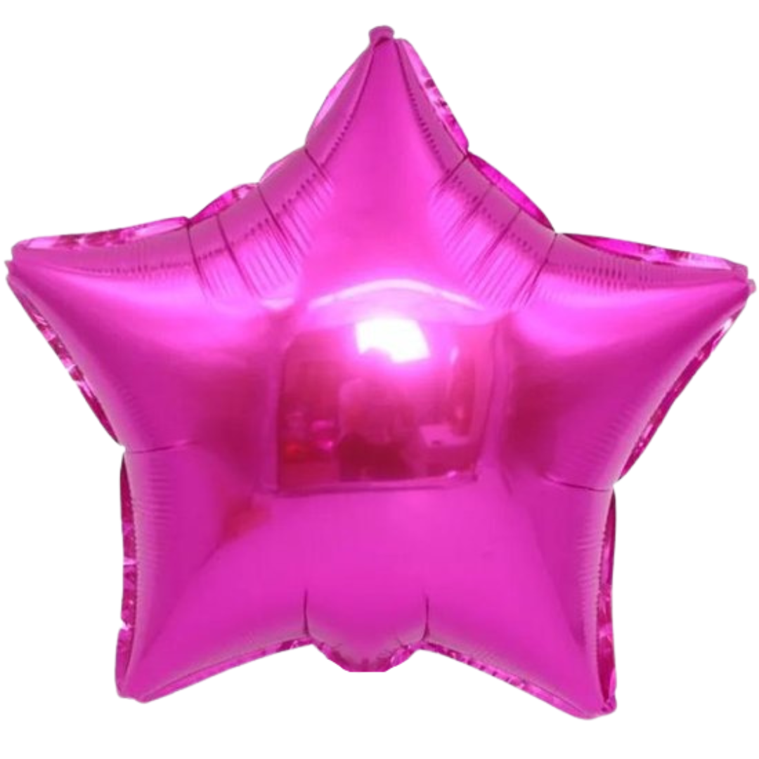 Ballon Etoile Doré / Argenté / Rose gold / Rose / Fuchsia / Bleu / Vert / Mauve / Noir