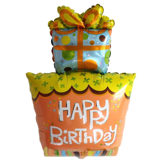Ballon Gateau happy birthday