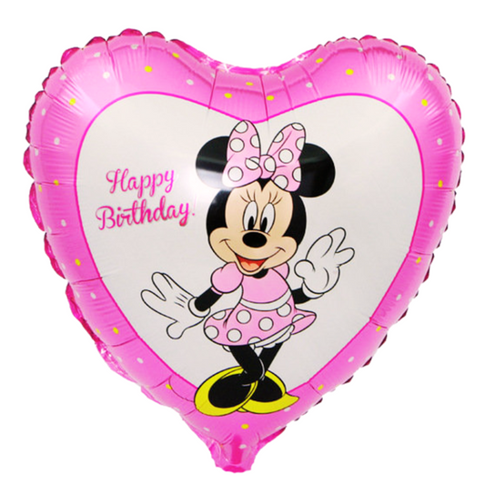 Ballon Minnie en forme de coeur
