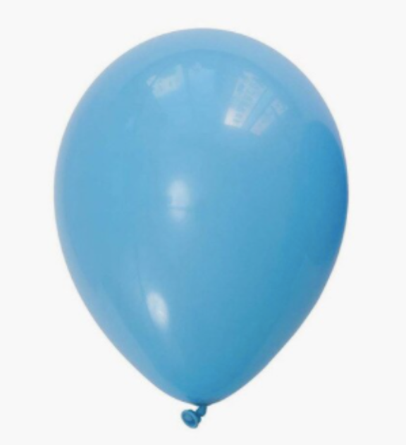 Ballon latex bleu clair 25 cm