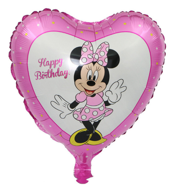 Ballon Minnie en forme de coeur