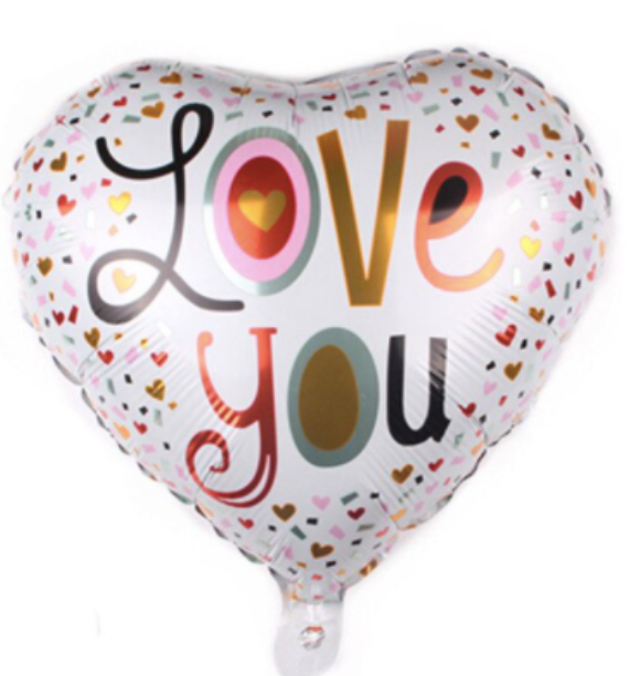 Ballon Love you confetti