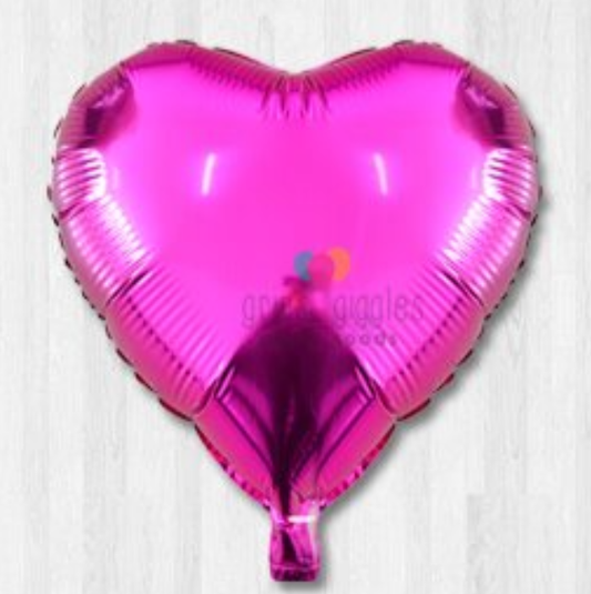 Ballon Coeur fuchsia